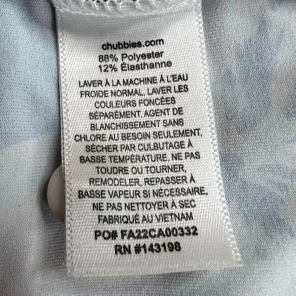 chubbies Light Weight Performance Golf Polo Hawaiian Print in Blue Men's XL - Picture 12 of 13